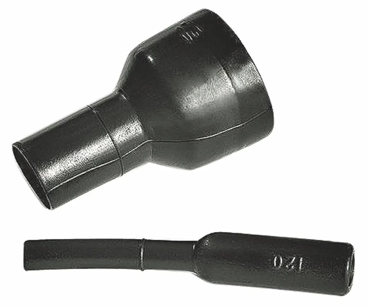 Produktfoto 1 von HellermannTyton 100 Wärmeschrumpfschlauch, Kabelmuffe, Flüssigkeit resistentes Elastomer, Schwarz 16.5 mm, 1-Wege 135 °C