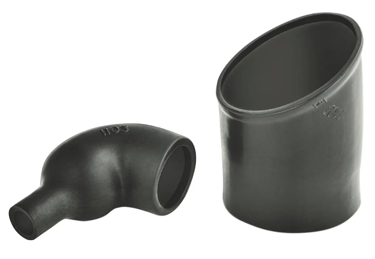 Produktfoto 1 von HellermannTyton 1100 Wärmeschrumpfschlauch, Kabelmuffe, Flüssigkeit resistentes Elastomer, Schwarz 16.5 mm, 1-Wege 135
