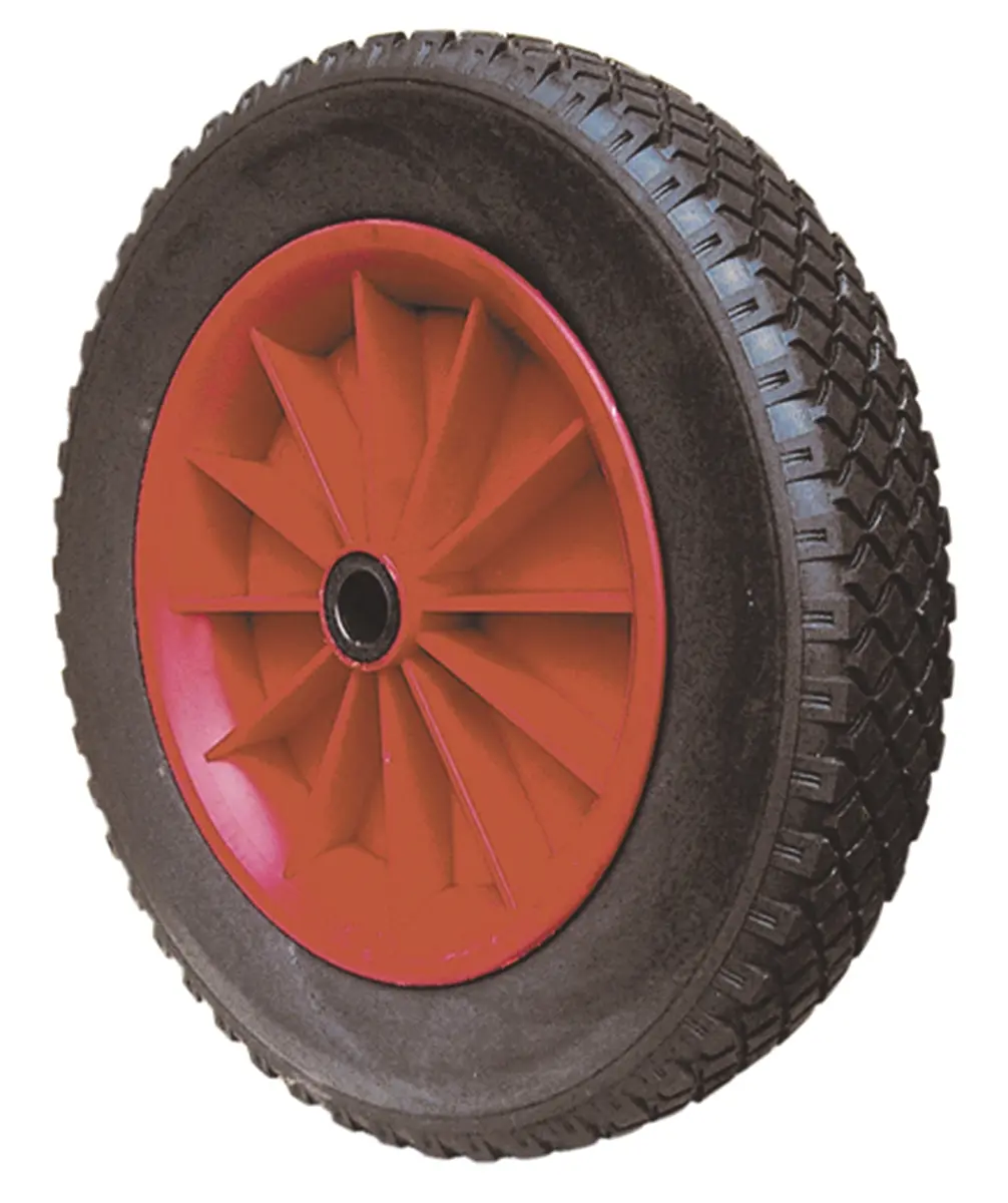 Produktfoto 1 von Guitel Hervieu Rollwagenrolle Rot, Schwarz, Mat. Polyurethan, 180 kg Ø 400 mm, B. 83 mm