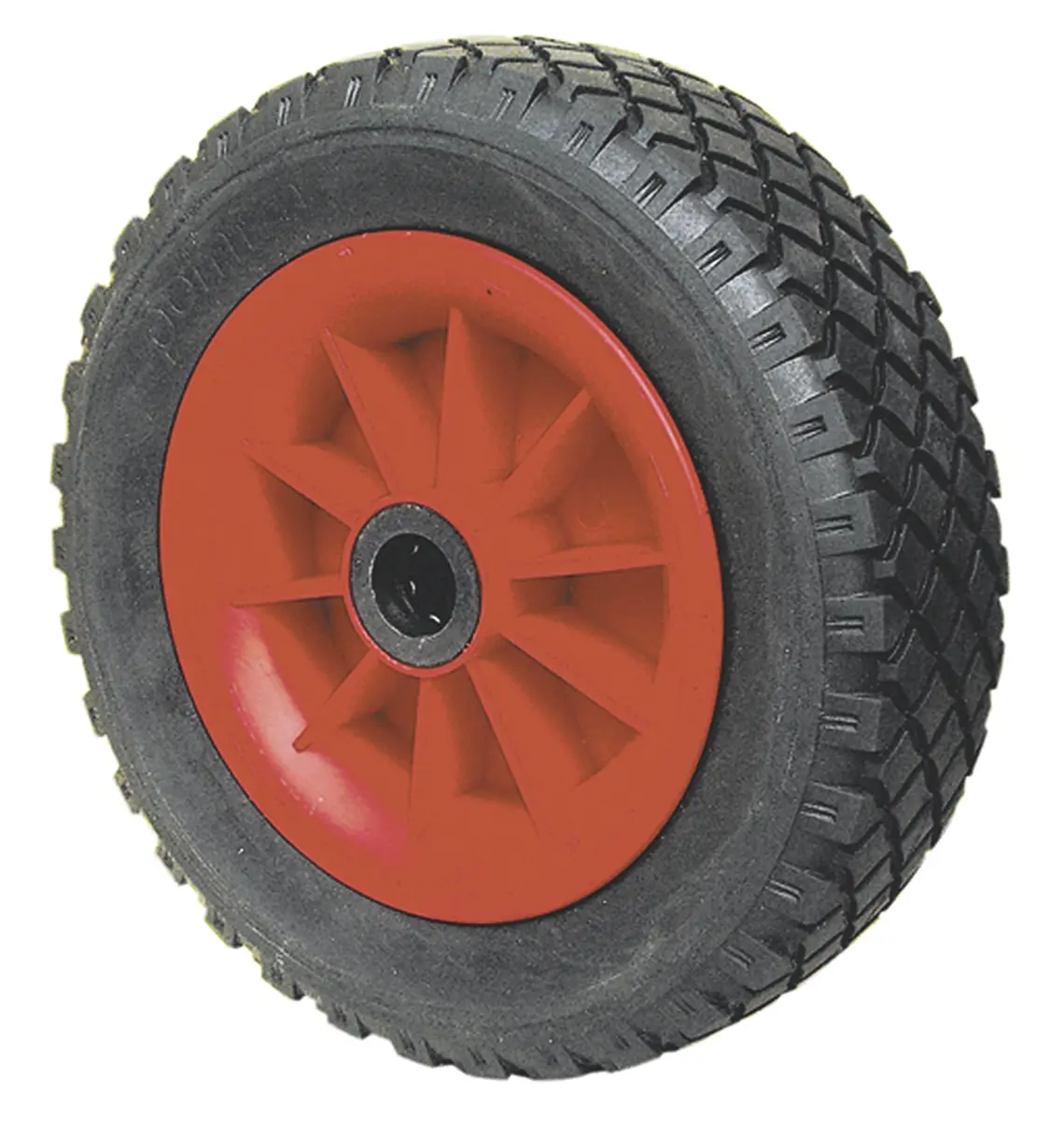 Produktfoto 1 von Guitel Hervieu Rollwagenrolle Schwarz, Rot, Mat. Polyurethan, 120 kg Ø 260 mm, B. 78 mm