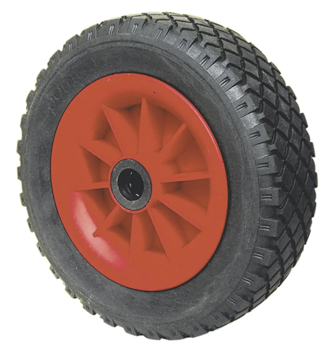 Produktfoto 1 von Guitel Hervieu Rollwagenrolle Rot, Schwarz, Mat. Polyurethan, 120 kg Ø 260 mm, B. 78 mm