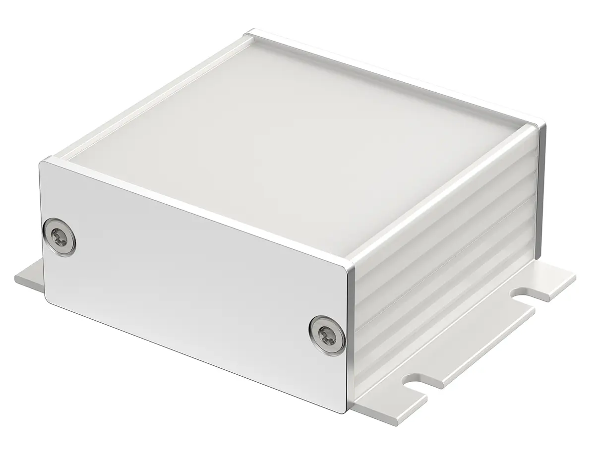 Produktfoto 1 von Bopla Filotec (Set); Gehäuse; Aluminium; Silber Geflanscht IP40 Breite 55.3 mm Höhe 24.4 mm Länge 50 mm