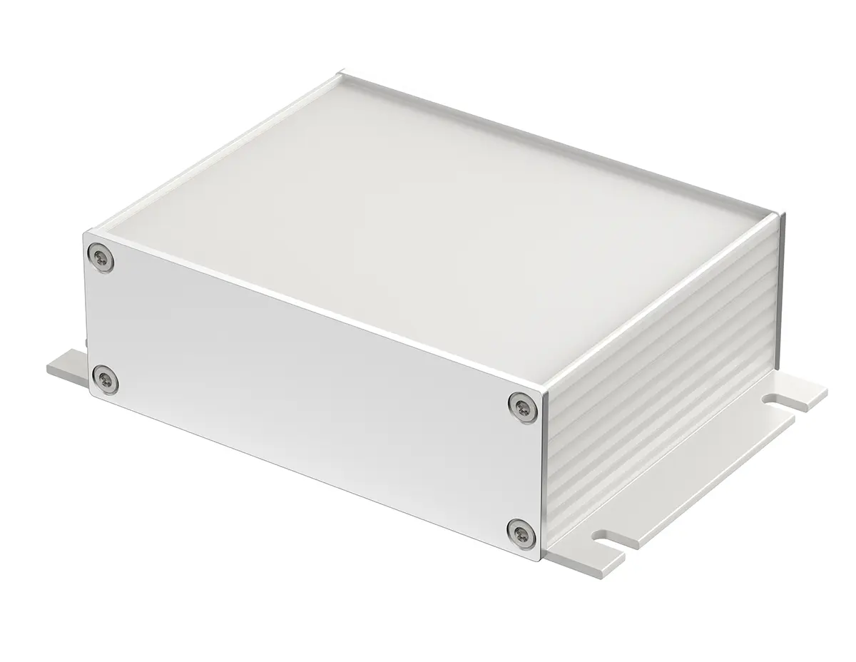 Produktfoto 1 von Bopla Filotec (Set); Gehäuse; Aluminium; Silber Geflanscht IP40 Breite 105 mm Höhe 36 mm Länge 80 mm