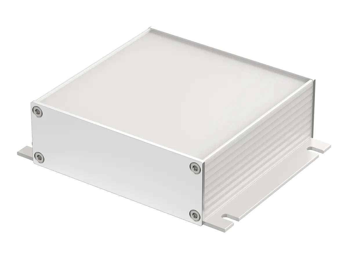 Produktfoto 1 von Bopla Filotec (Set); Gehäuse; Aluminium; Silber Geflanscht IP40 Breite 105 mm Höhe 36 mm Länge 100 mm