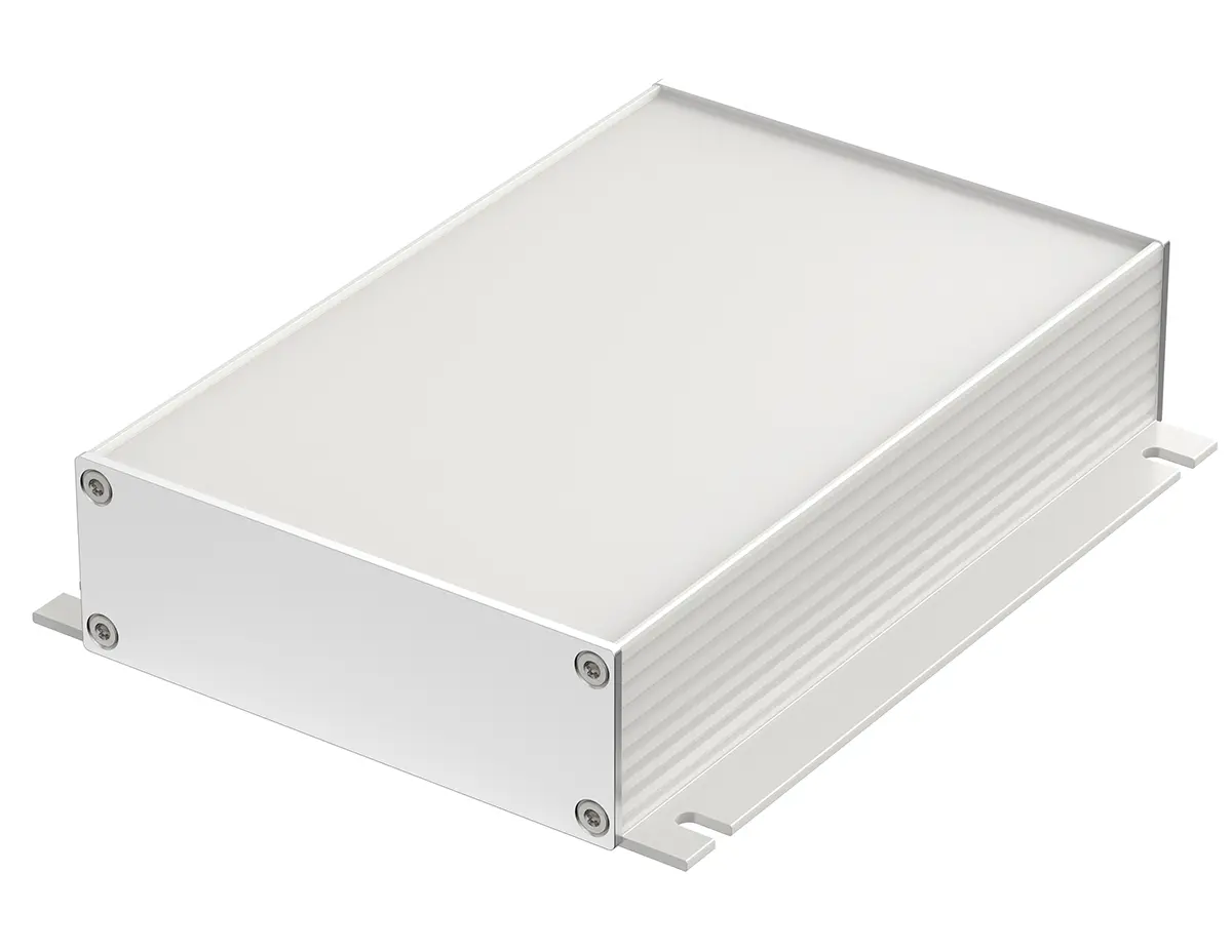 Produktfoto 1 von Bopla Filotec (Set); Gehäuse; Aluminium; Silber Geflanscht IP40 Breite 105 mm Höhe 36 mm Länge 160 mm