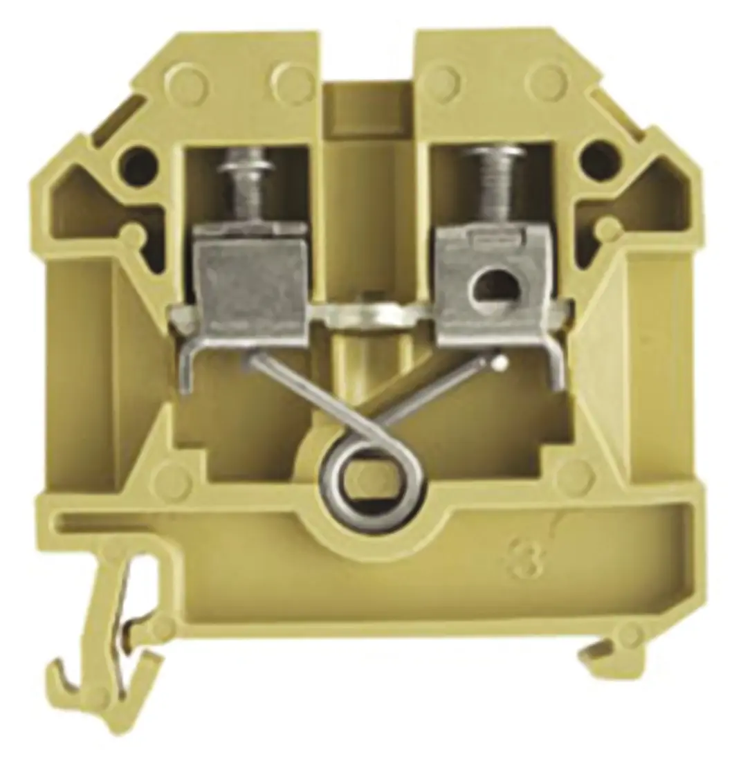 Produktfoto 1 von Weidmüller RSF 3/35 Reihenklemme Einfach Beige, Gelb, 0.5 → 4mm², 690 V / 32A, Durchgang