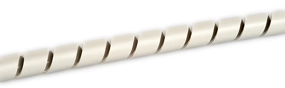 Produktfoto 1 von HellermannTyton SBPEFR16 Spiral-Kabelumwicklung / 150 mm PEFR Weiß, für Kabel-Ø 20 mm bis 150 mm, Länge 30 m