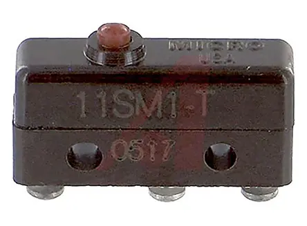 Produktfoto 1 von Honeywell Mikroschalter Stift Stößel-Betätiger Lötanschluss, 5 A @ 30 V dc, 1-poliger Wechsler 0,83 → 1,39 N