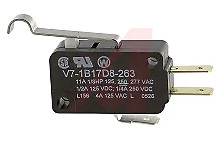 Produktfoto 1 von Honeywell Mikroschalter Rollenhebel-Betätiger Schnellverbindung, 10 A @ 125 V ac, 1-poliger Wechsler 90 g -40°C - +82°C