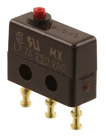 Produktfoto 1 von Honeywell Mikroschalter Stift Stößel-Betätiger Lötanschluss, 7 A @ 250 V ac, 1-poliger Wechsler 1,39 N -54°C - +121°C