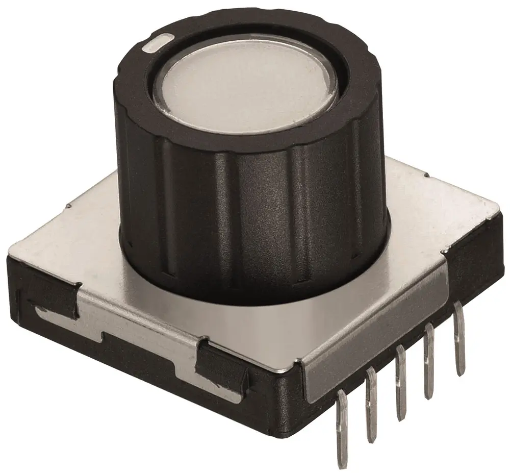 Produktfoto 1 von Würth Elektronik 8-Stufen Drehschalter beleuchtet 2 Wechsler 30V dc / 100 mA @ 12 V dc, 20.4mm x 19.75mm x 14.45mm