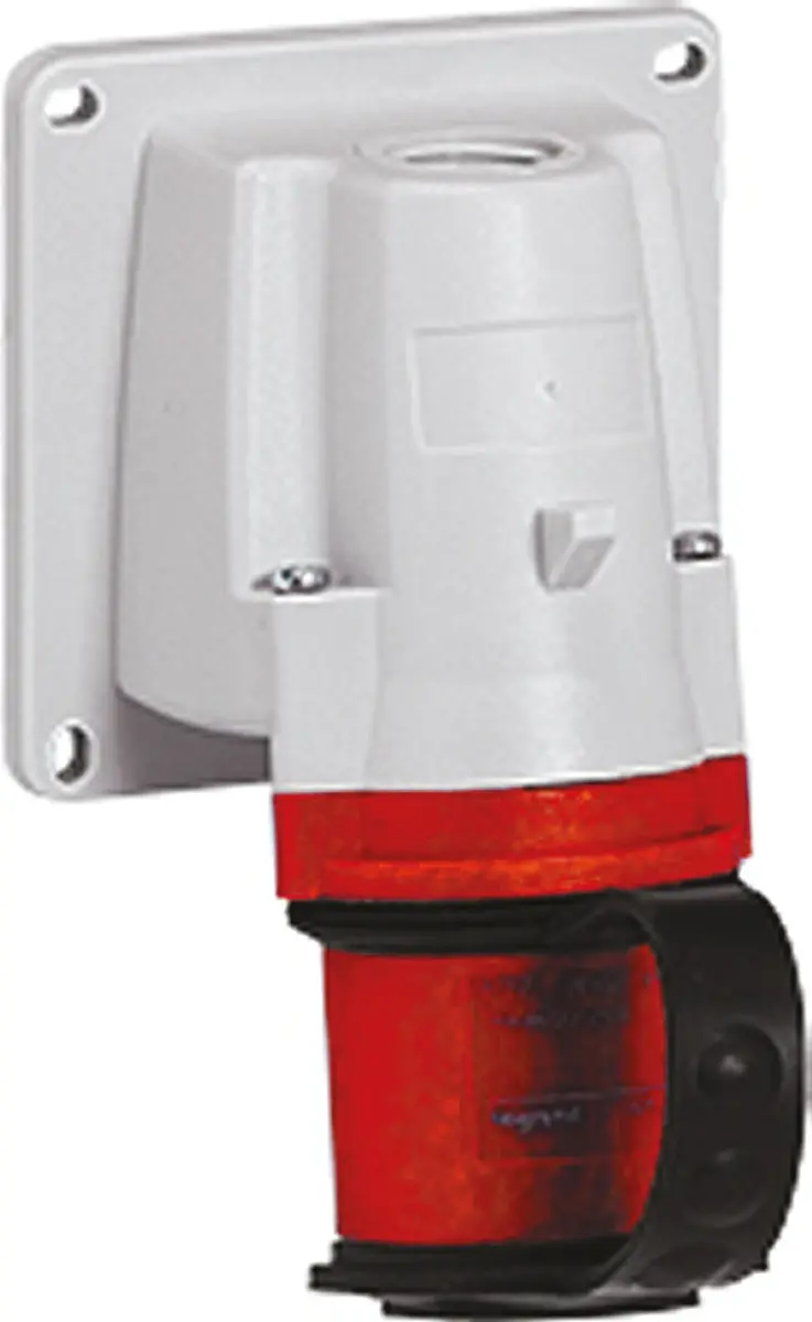 Legrand P17 Tempra Pro Leistungssteckverbinder Rot 3P+PE, 415V, Wandmontage gewinkelt IP44 32A