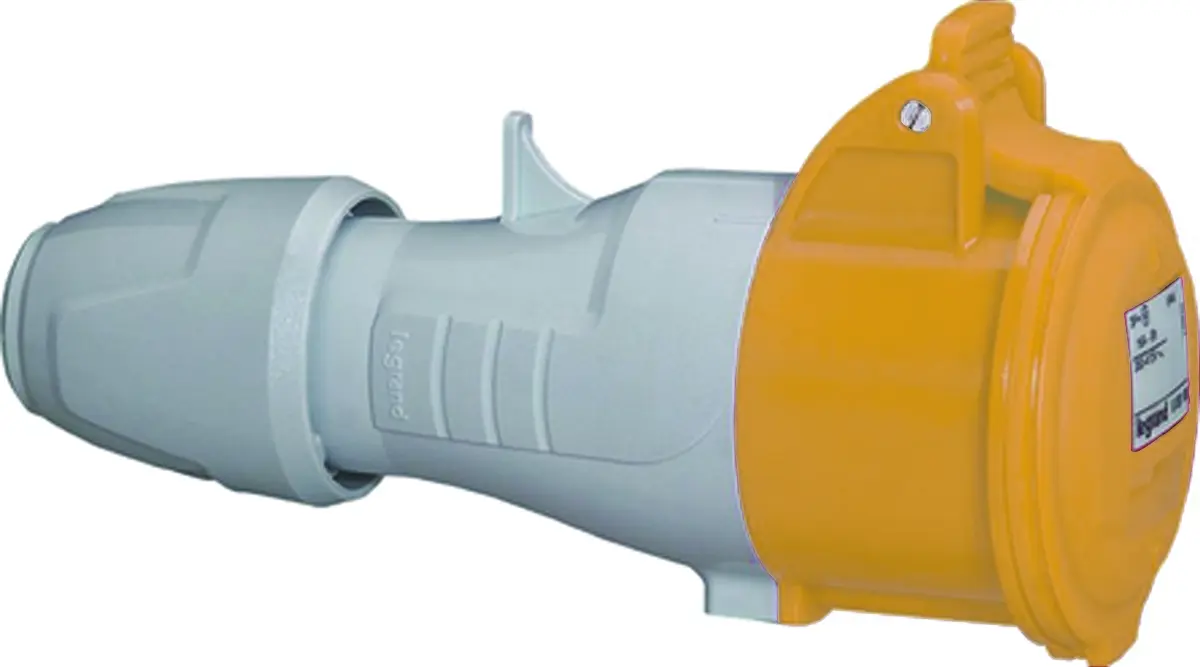 Produktfoto 1 von Legrand P17 Tempra Pro Leistungssteckverbinder Gelb, 110V / 16A, Kabel IP44