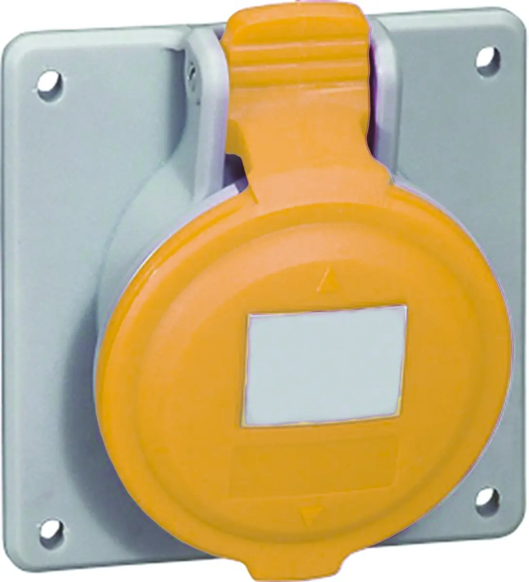 Produktfoto 1 von Legrand P17 Tempra Pro Leistungssteckverbinder Gelb, 110V 2P+PE / 16A, Panel IP44