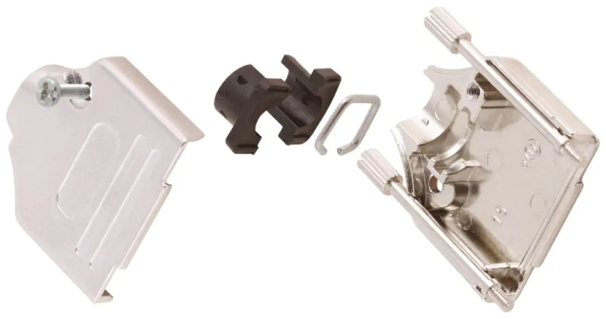 MH Connectors MHDTZK D-Sub-Gehäuse Gerade, 37-polig, D: D-Sub-Gehäuse Zugentlastung, Silber, Größe C, aus Zink