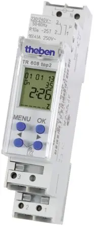 Produktfoto 1 von Theben Digital DIN-Schienen-Zeitschaltuhr 230V ac, Stunden, 1-Kanal, Schraube, 2 Speicherplätze