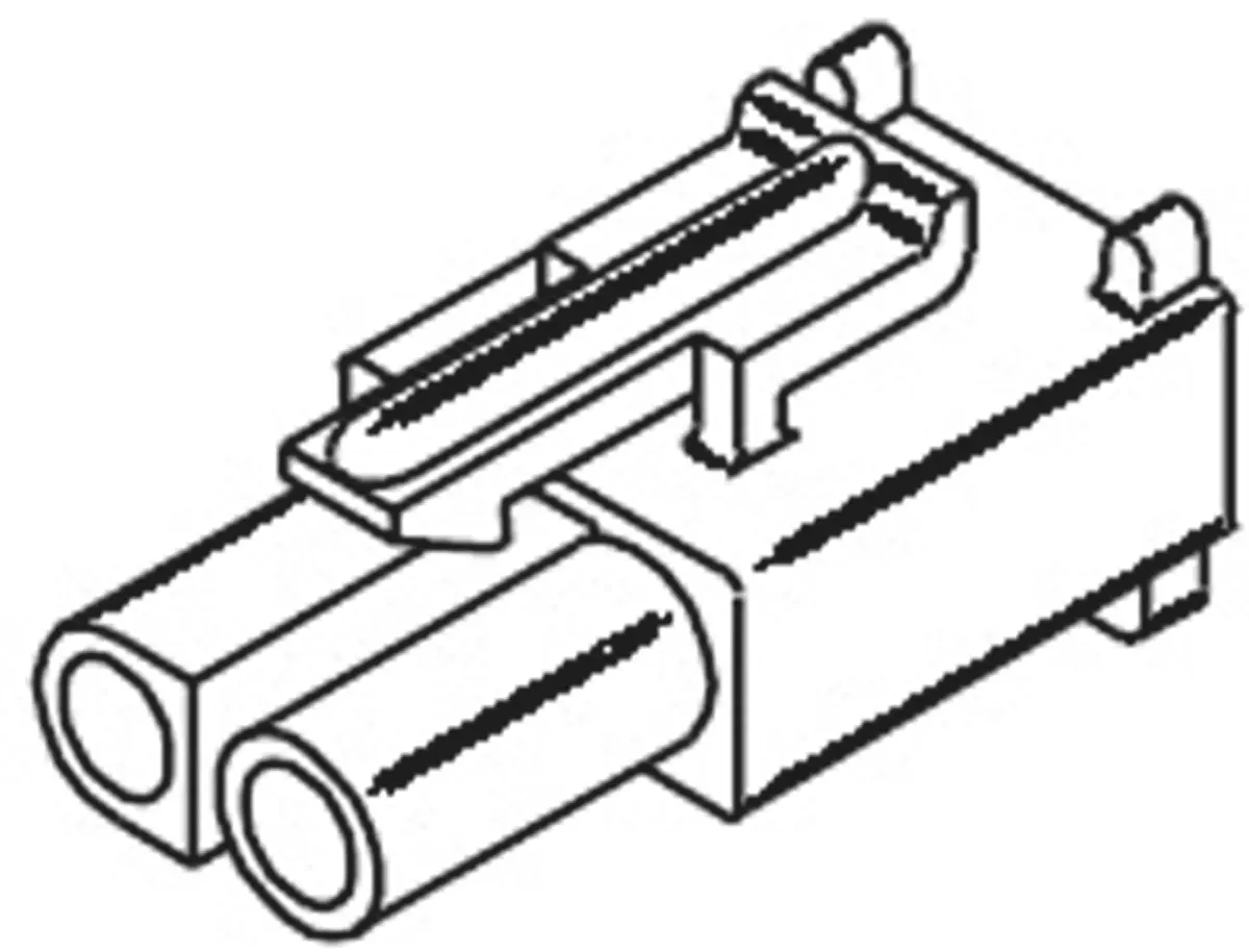 Produktfoto 1 von Molex STANDARD 0.093 in Buchse Steckverbindergehäuse 6.7 mm, 2-polig / 1-reihig Gerade, Kabel