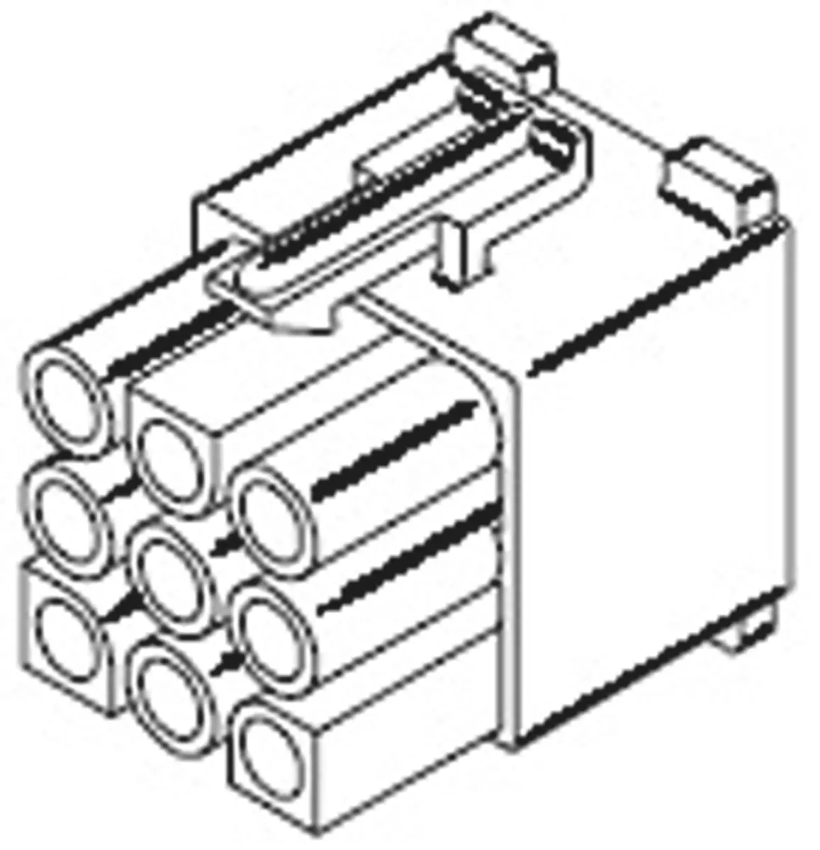 Produktfoto 1 von Molex STANDARD 0.093 in Buchse Steckverbindergehäuse 6.7 mm, 9-polig / 3-reihig Gerade, Kabel für 1973, 2151, 2273,