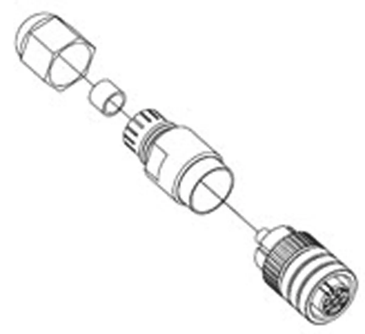 Produktfoto 1 von Molex Micro-Change M12 Rundsteckverbinder Buchse 4-polig Buchse 4A Kabel IP40