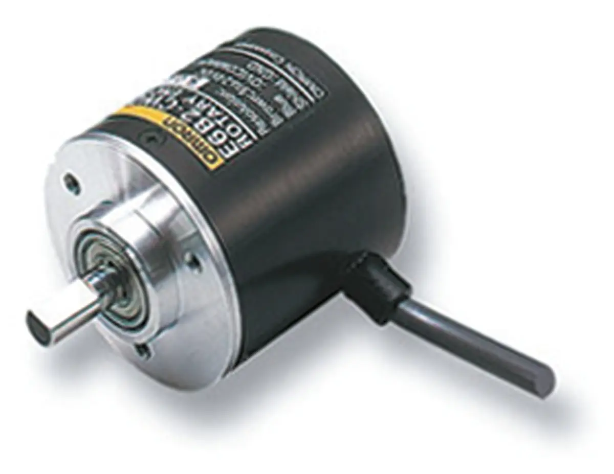 Produktfoto 1 von Omron E6F-A Absolutwertgeber Absolut 360/U, 5000U/min, 5 → 12 V dc, NPN, Open Collector Vollwelle mit Ø 10mm