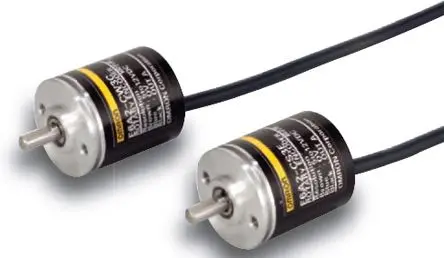 Produktfoto 1 von Omron E6A2 Inkrementalgeber Inkremental 100 Impulse/Umdrehung/U, 24V dc, 5000 U/min, NPN, offener Kollektor Fest mit Ø 4