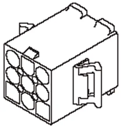 Produktfoto 1 von Molex STANDARD 0.093 in Stecker Steckverbindergehäuse 6.7 mm, 6-polig / 2-reihig Gerade, Oberfläche
