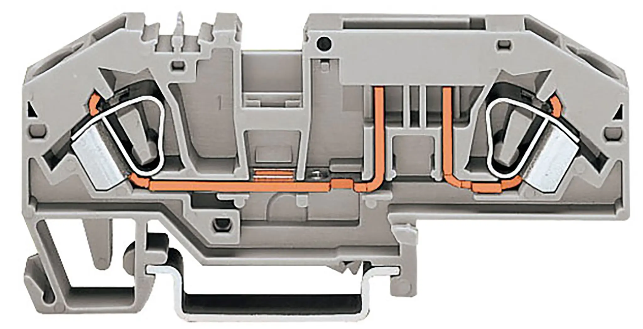 Produktfoto 1 von WAGO 282 Abgesicherter Anschlussklemmenblock 1 Grau, 6mm², 400V Zugfederklemme Abgesichert