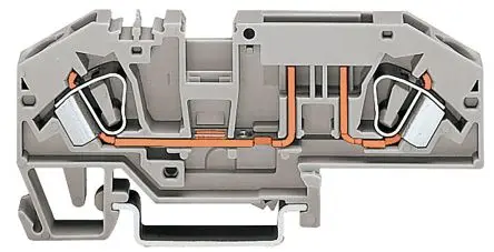 Produktfoto 1 von WAGO 282 Abgesicherter Anschlussklemmenblock 1 Grau, 6mm², 400V Zugfederklemme Abgesichert