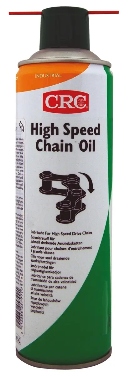 Produktfoto 1 von CRC HIGH Speed CHAIN OIL Schmiermittel Mehrzweckschmiermittel, Zerstäuber 650 ml / 500 ml