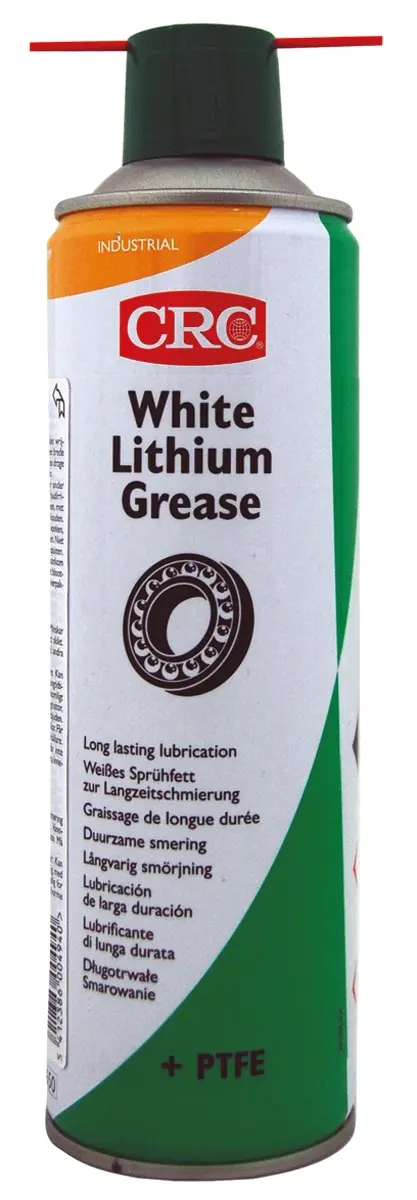 Produktfoto 1 von CRC White Lithium Grease Lithium Schmierfett Weiß -18 °C bis 177 °C, Zerstäuber 650 ml / 500 ml