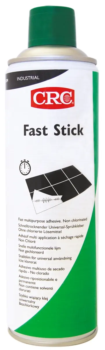 CRC Fast Stick Sprühkleber Flüssig transparent, Dose 500 ml, für Teppich, Kork, Textil, Schaumstoff, Metall, Papier,