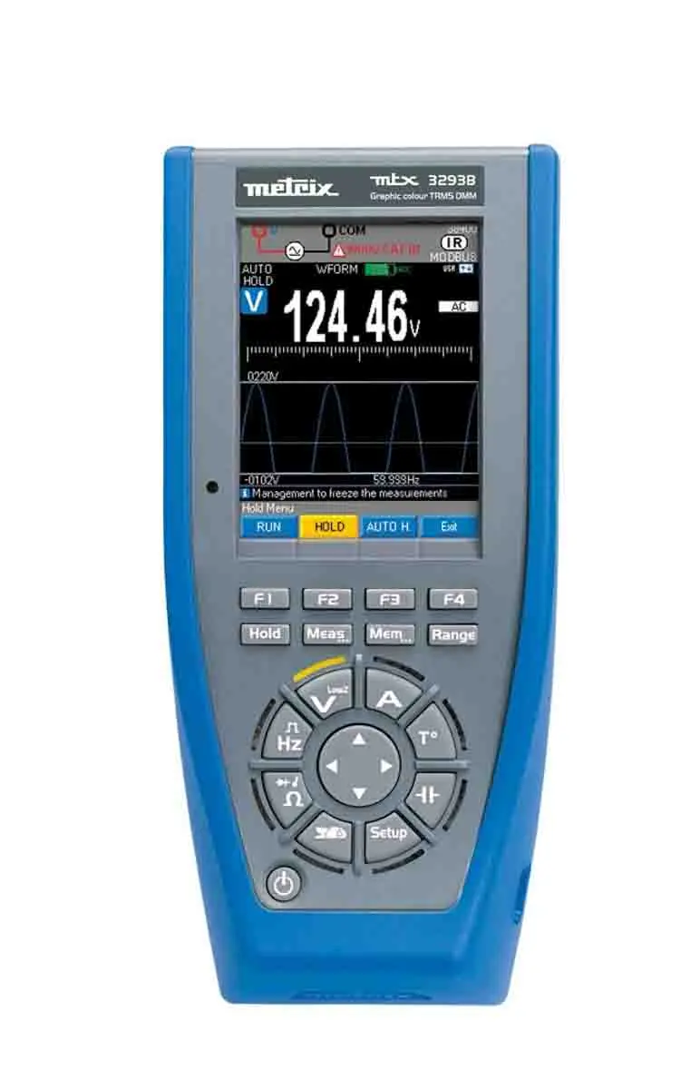 Produktfoto 1 von Metrix Tragbar Digital Multimeter Echteffektivwert, CAT IV, CAT III