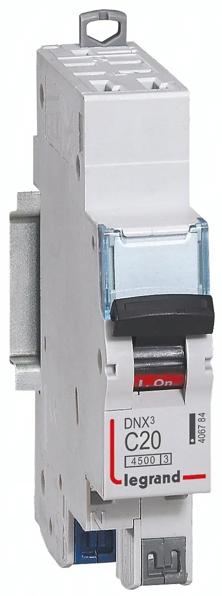 Produktfoto 1 von Legrand DNX3 Miniaturüberlastschalter Typ C, Pol 1-polig 20 A 250 V ac, Abschaltvermögen 50 kA DX 12 V dc