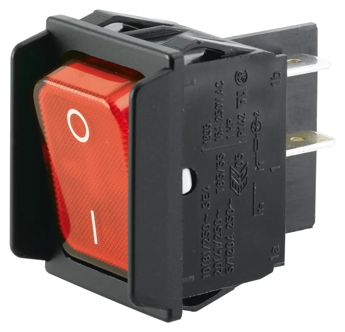 Produktfoto 1 von Marquardt Panel Kippschalter DPST Ein-Neutral-Aus Ein-Aus, 16 A Beleuchtet, IP40