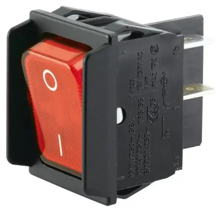 Produktfoto 1 von Marquardt Panel Wippschalter DPST Ein-Neutral-Aus Ein-Aus, 16A Beleuchtet, IP40
