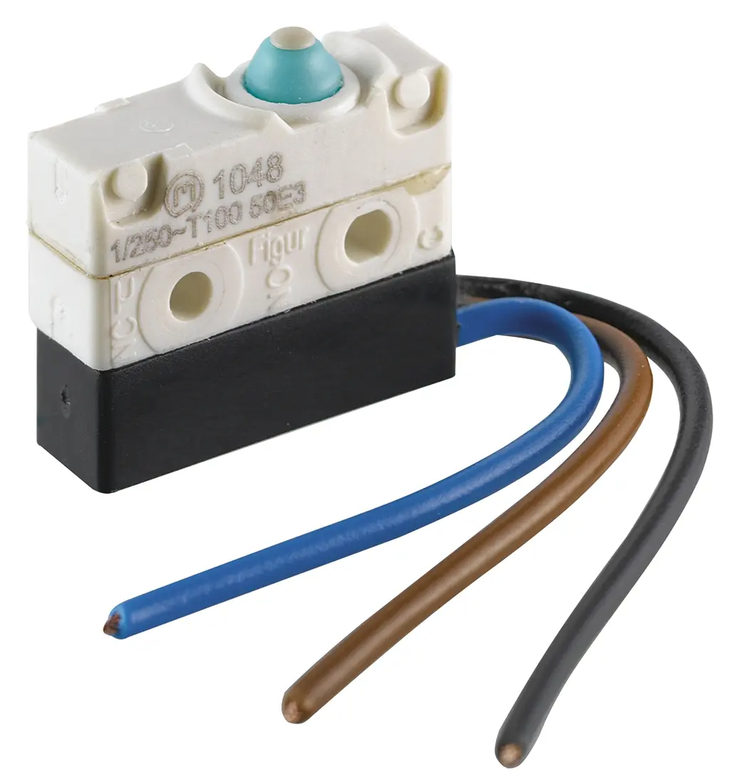 Produktfoto 1 von Marquardt Mikroschalter Knopf-Betätiger Cable, 3 A @ 250 V ac, 1-poliger Wechsler IP 67 ≤2,6 N -40°C - +100°C