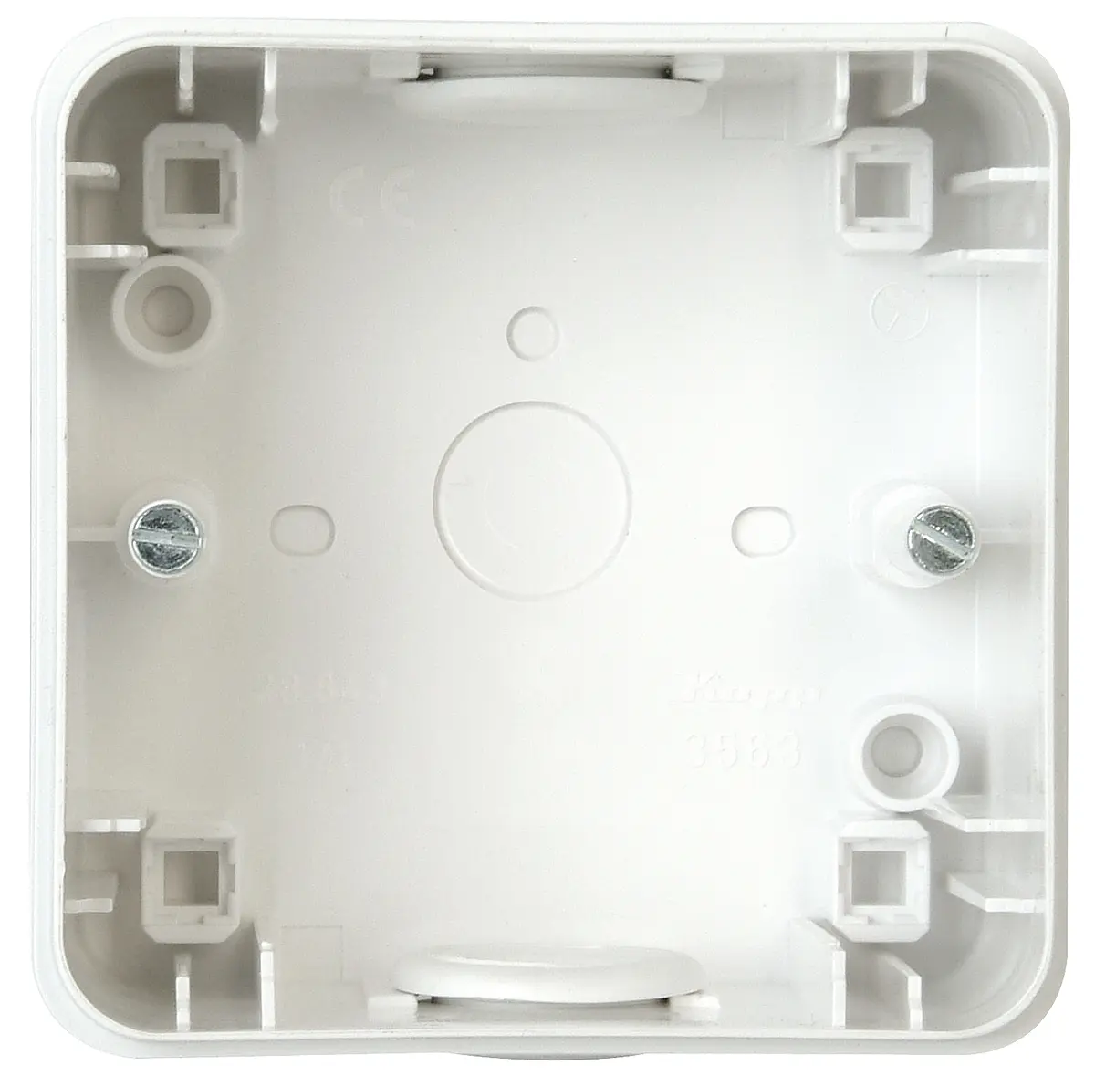 Produktfoto 1 von Kopp Einbaubox Glänzend, 1-fach, Kunststoff IP44 Oberfläche, Weiß
