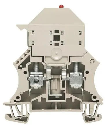 Produktfoto 1 von Weidmüller W Reihenklemme mit Sicherungshalter 1 Dunkelbeige, 10mm², 150V ac/dc Schraubbefestigung Abgesichert