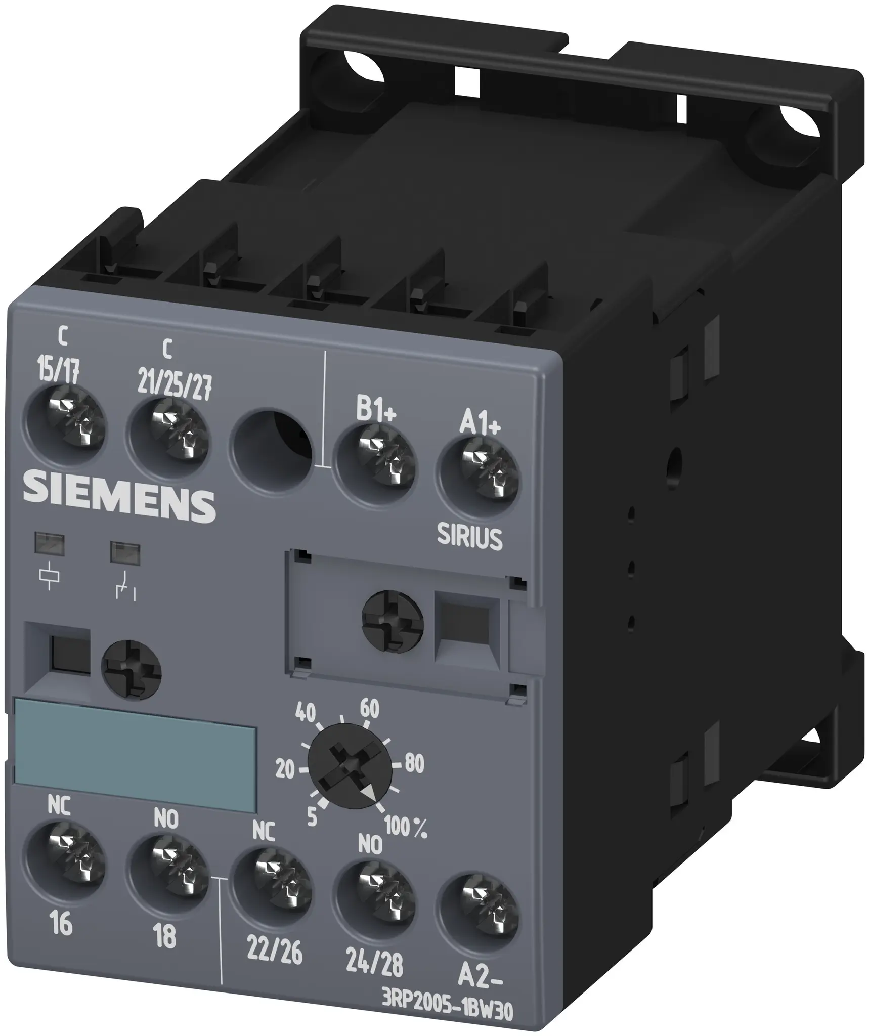 Siemens SIRIUS Zeitrelais, DIN-Hutschiene 24 to 240 V dc 24V ac, 240 V ac, 0.05 s to 100 h, 2 Kont. Multifunktion,