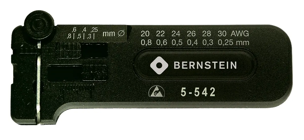 Produktfoto 1 von Bernstein ESD Abisolierer, Draht 0.25 to 0.8 mm, 102 mm