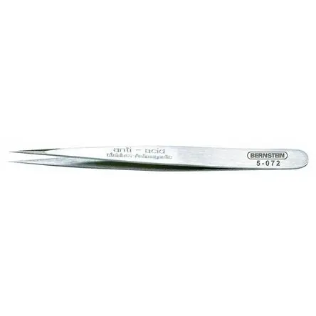 Produktfoto 1 von Bernstein Edelstahl Pinzette, 110 mm Gerade, Spitze , Spitze Spitz Antimagnetisch