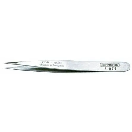 Produktfoto 1 von Bernstein Edelstahl Pinzette, 85mm, Spitze Spitz Antimagnetisch 1-teilig ESD-Sicherheit