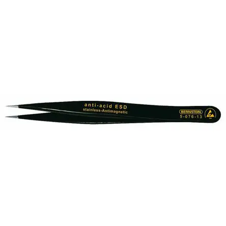 Produktfoto 1 von Bernstein Edelstahl Pinzette, 120 mm Gerade, Spitze , Spitze Spitz Antimagnetisch ESD-sicher