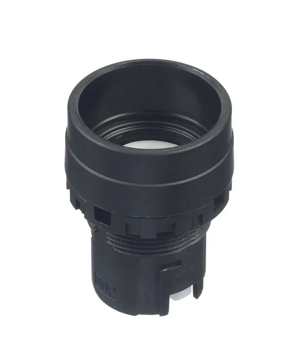 Produktfoto 1 von Idec IDEC HW Drucktastenkopf Ø 22 mm, Schwarz Tastend Rund Rund Kunststoff IP20