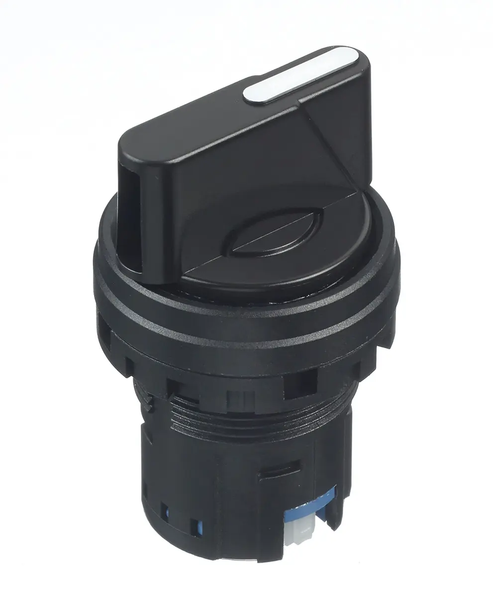 Produktfoto 1 von Idec IDEC HW Wählschalterkopf Schwarz 3-Positionen 22mm Standardgriff Federrückstellung