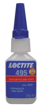 Produktfoto 1 von Loctite 495 Sekundenkleber Cyanacrylat Flüssig transparent, Flasche 50 g