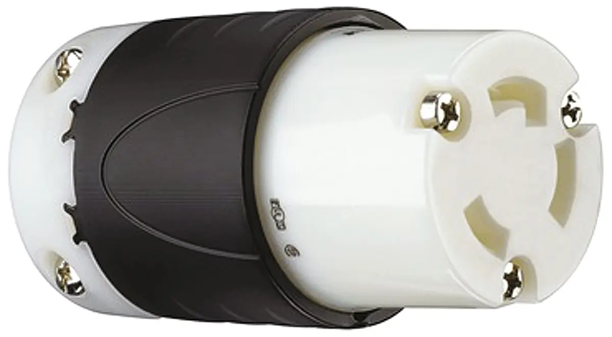 PASS & SEYMOUR Netzsteckdose Kabel 30A, 2+E, NEMA L6-30R Nylon, 250V Schwarz, Weiß Schraubbefestigung, für USA
