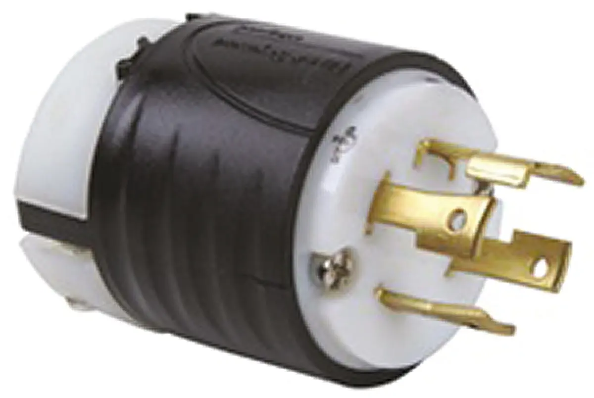 Produktfoto 1 von PASS & SEYMOUR Netzstecker Kabel 30A, 4, NEMA L16-30P Nylon, 480V Schwarz, Weiß Schraubbefestigung, für USA
