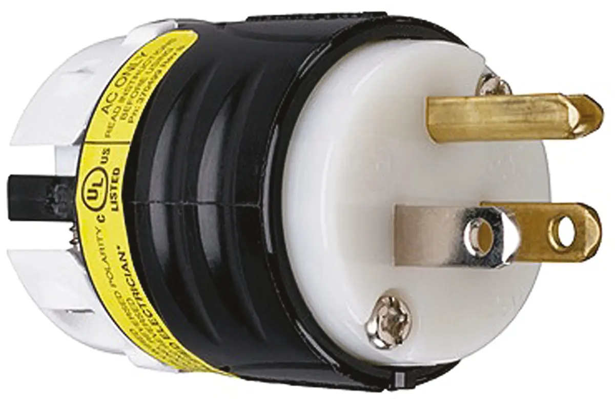 Produktfoto 1 von PASS & SEYMOUR Netzstecker Kabel 15A, 2+E, NEMA 5-15P Nylon, 125V Schwarz, Klar Schraubbefestigung, für USA