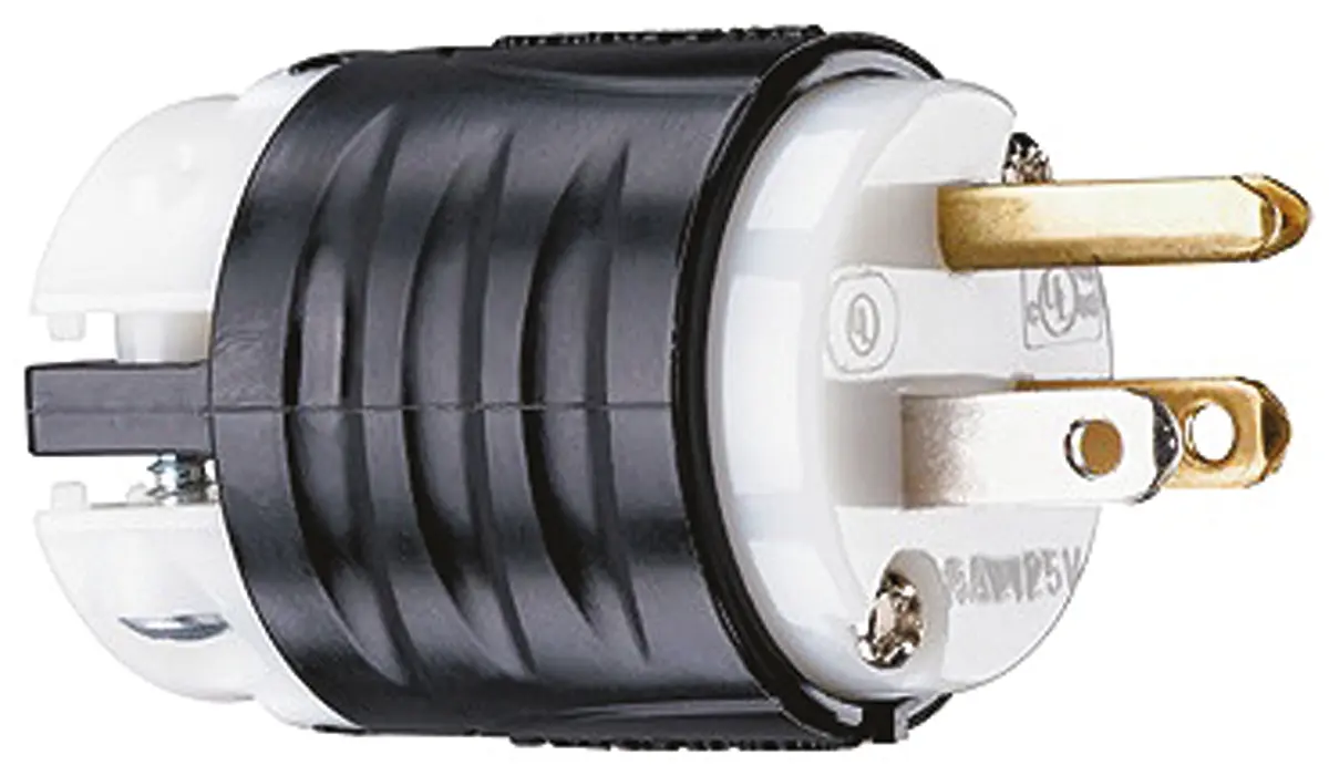 Produktfoto 1 von PASS & SEYMOUR Netzstecker Kabel 15A, 2+E, NEMA 5-15P Nylon, 125V Grau, Schwarz Schraubbefestigung, für USA